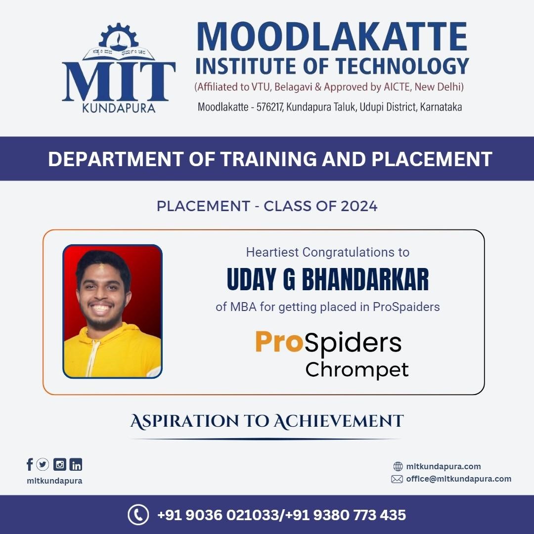 MITK MBA Students placement